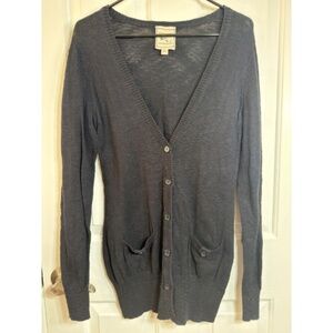 Pink Rose Black Button-Up Cardigan